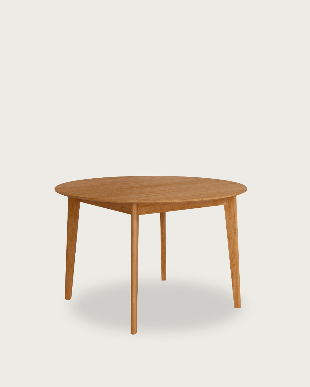 Mesa Aura redonda con acabado roble natural Ø 120 cm