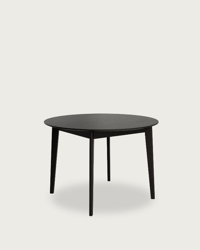 Aura round table with black oak finish Ø 100 cm