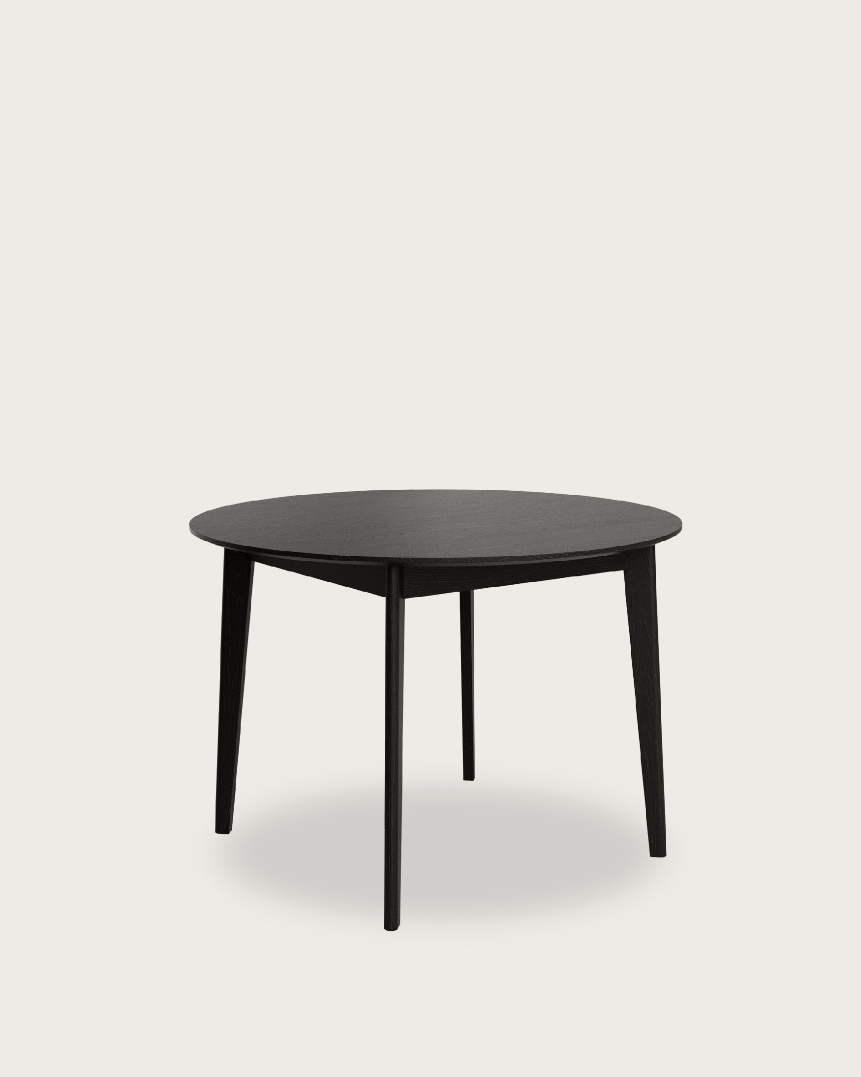 Aura round table with black oak finish Ø 100 cm