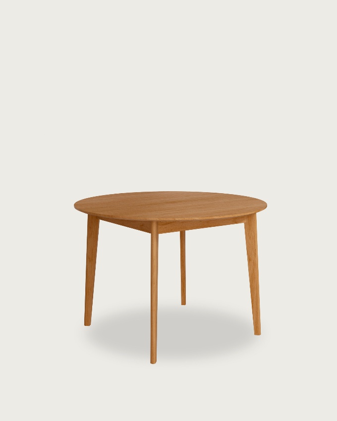 Aura round table with natural oak finish Ø 100 cm