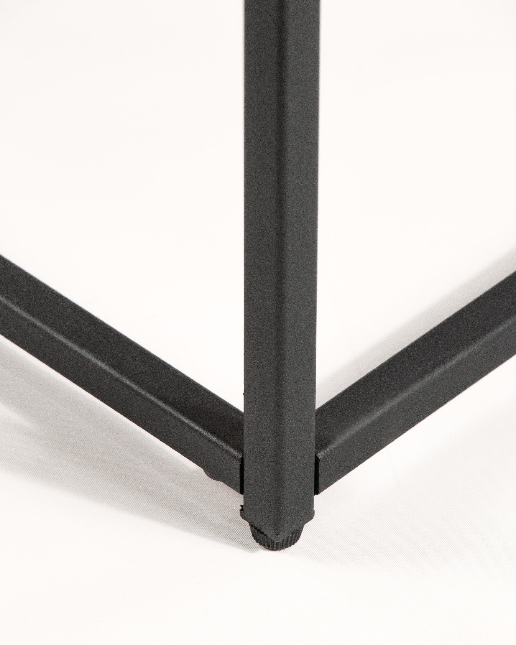 Auxiliary table Austral rectangular with natural oak top and black metal structure 100 x 50 cm