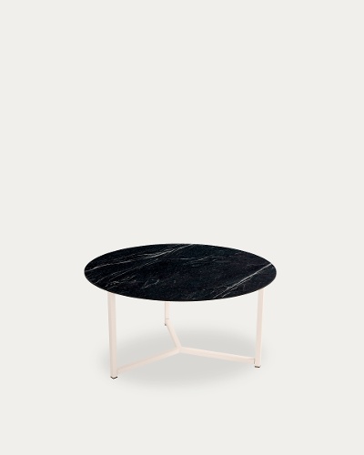 Marquina top - Ivory metal structure