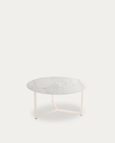 Carrara top - Ivory metal structure