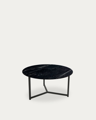 Marquina top - Black metal structure