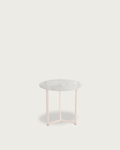 Carrara top - Ivory metal structure