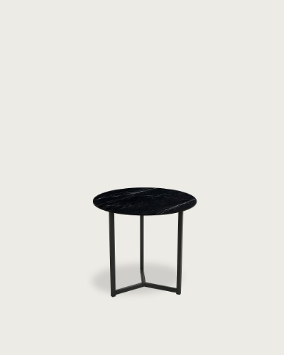 Marquina top - Black metal structure