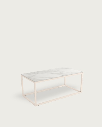 Carrara top - Ivory metal structure