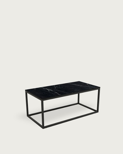 Marquina top - Black metal structure