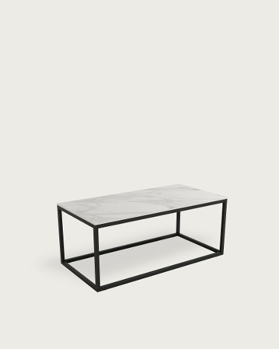 Carrara top - Black metal structure