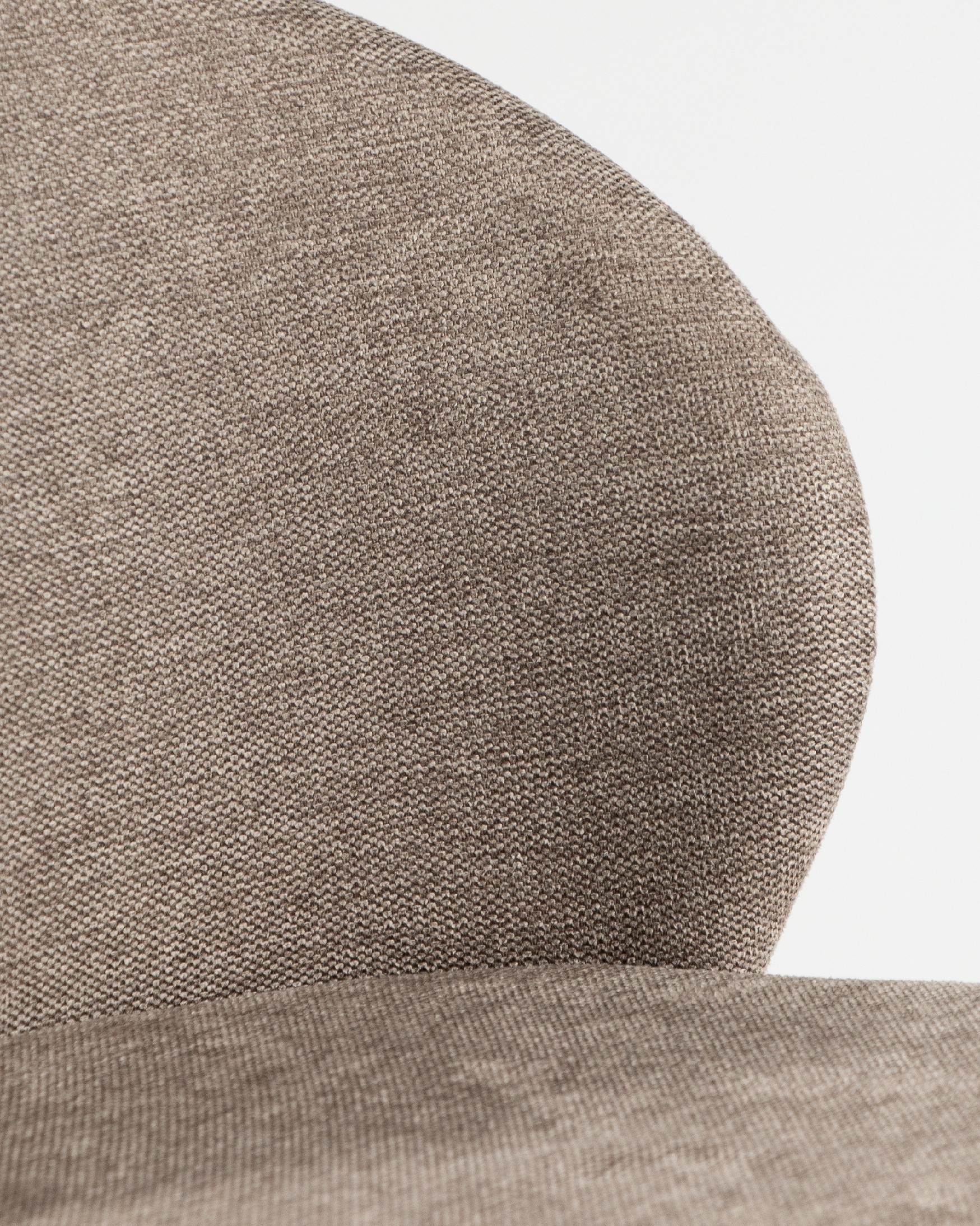Bergen chair with brown upholstery and black metal legs