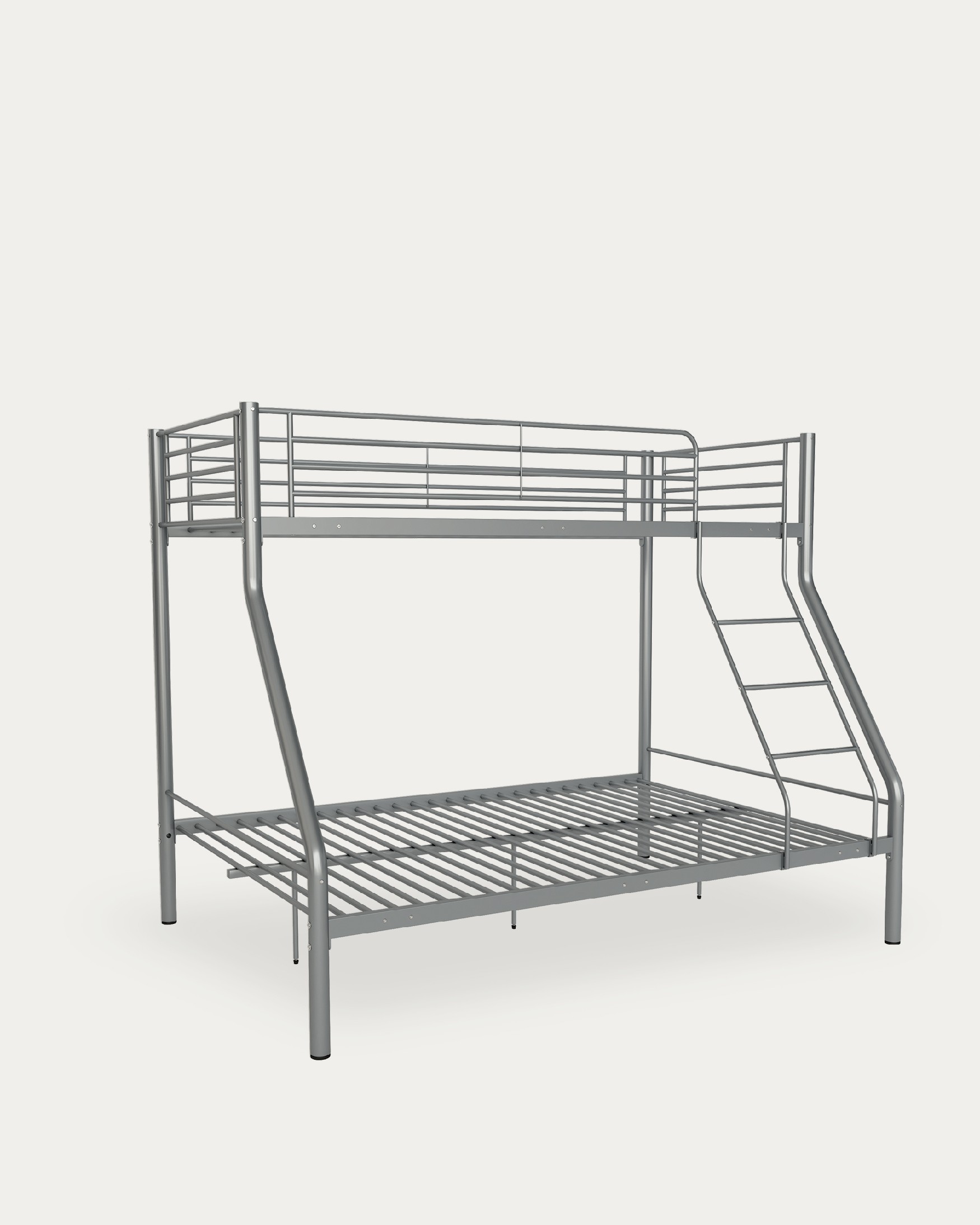 Gray metal bunk bed Bilbao, 90/135 x 190