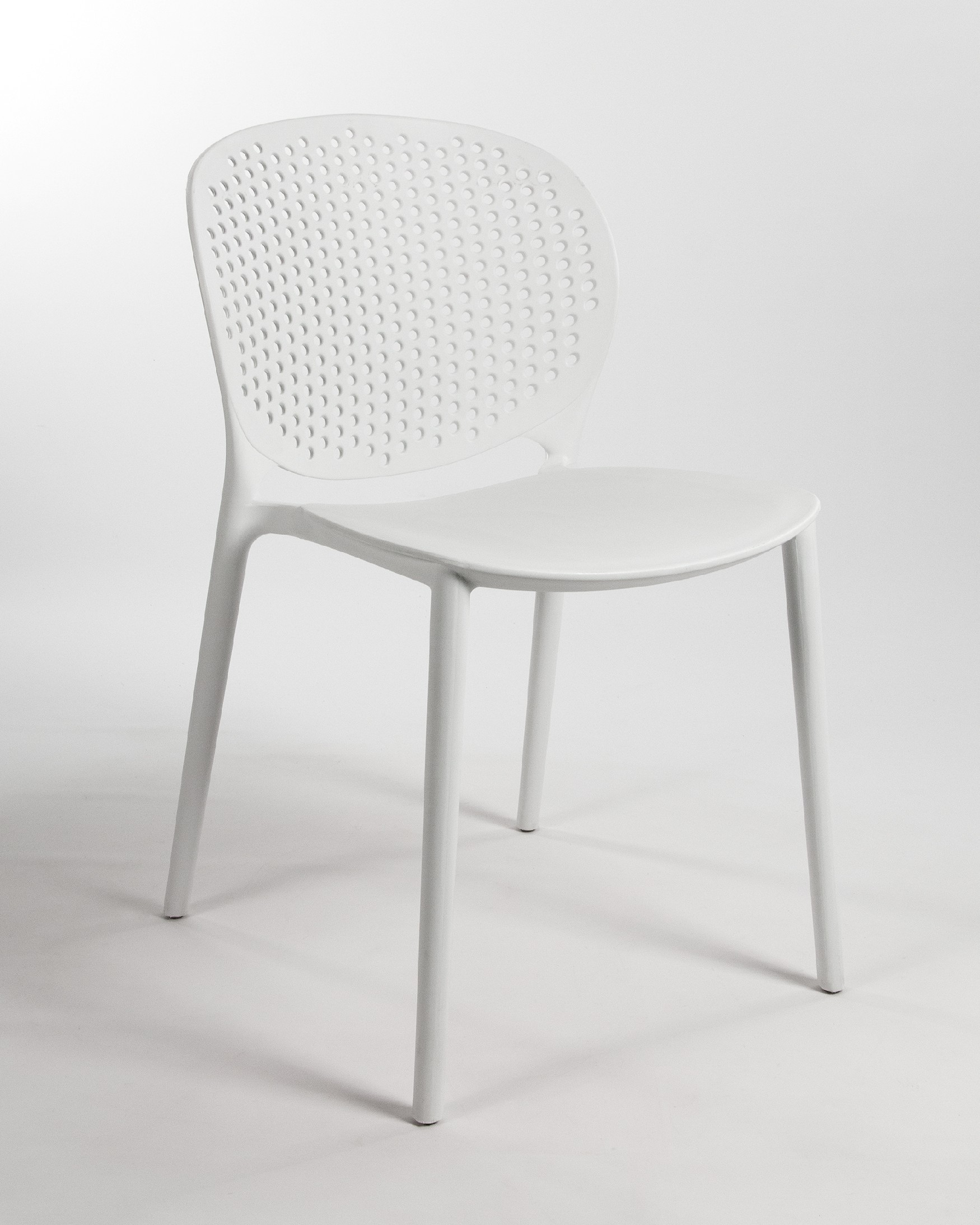 Chaise Bogotá en polypropylène de couleur blanche