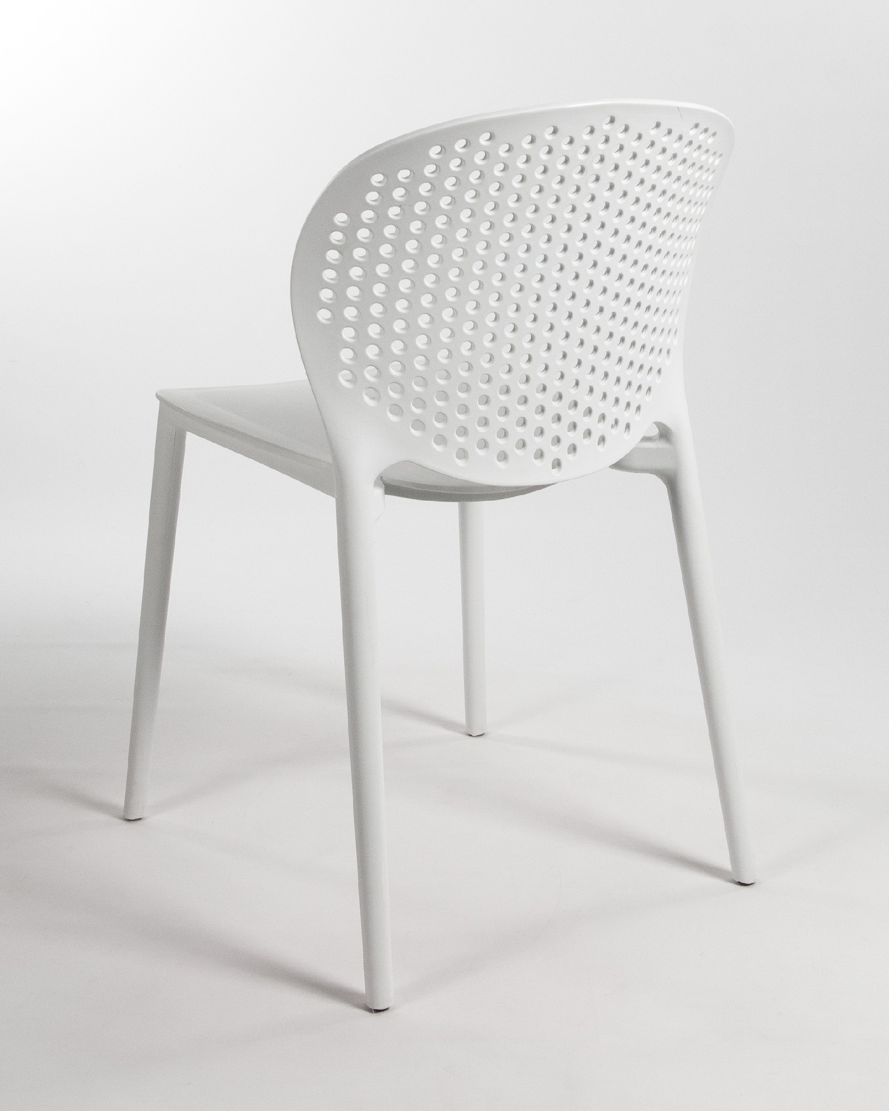 Chaise Bogotá en polypropylène de couleur blanche