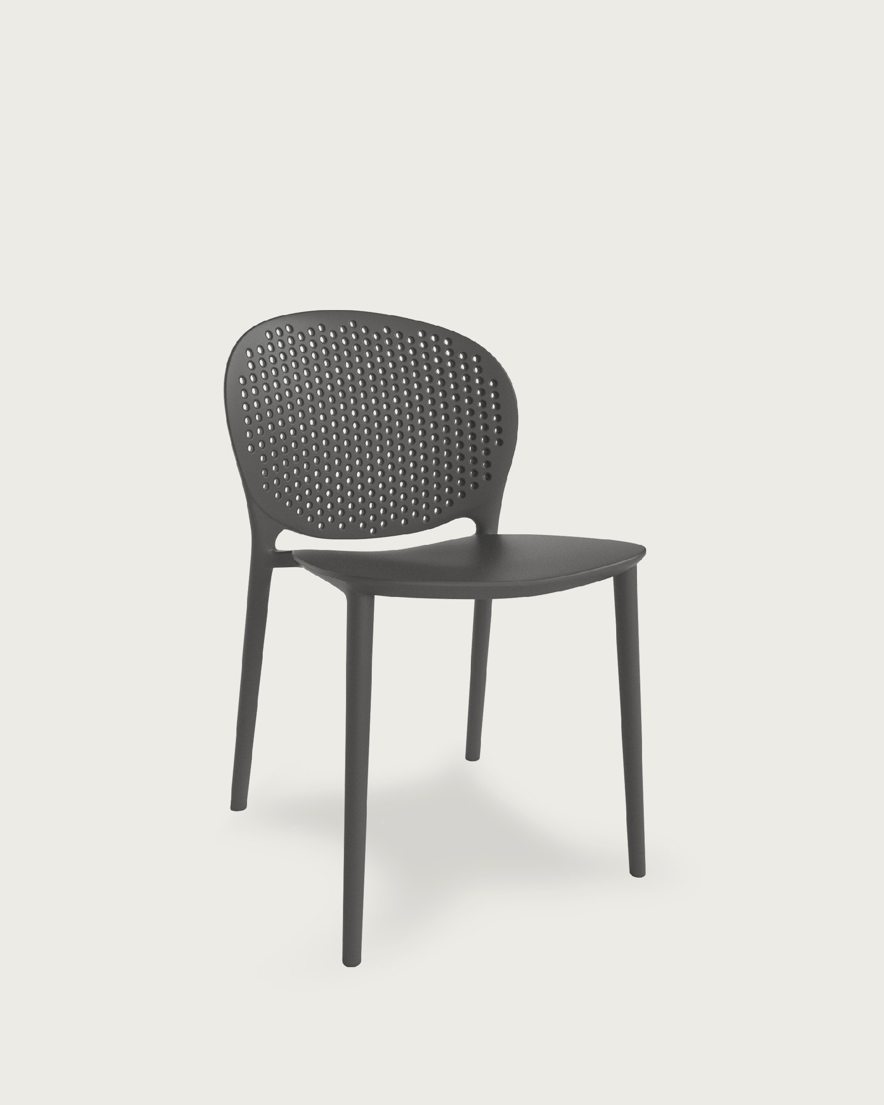 Chaise Bogotá en polypropylène couleur graphite