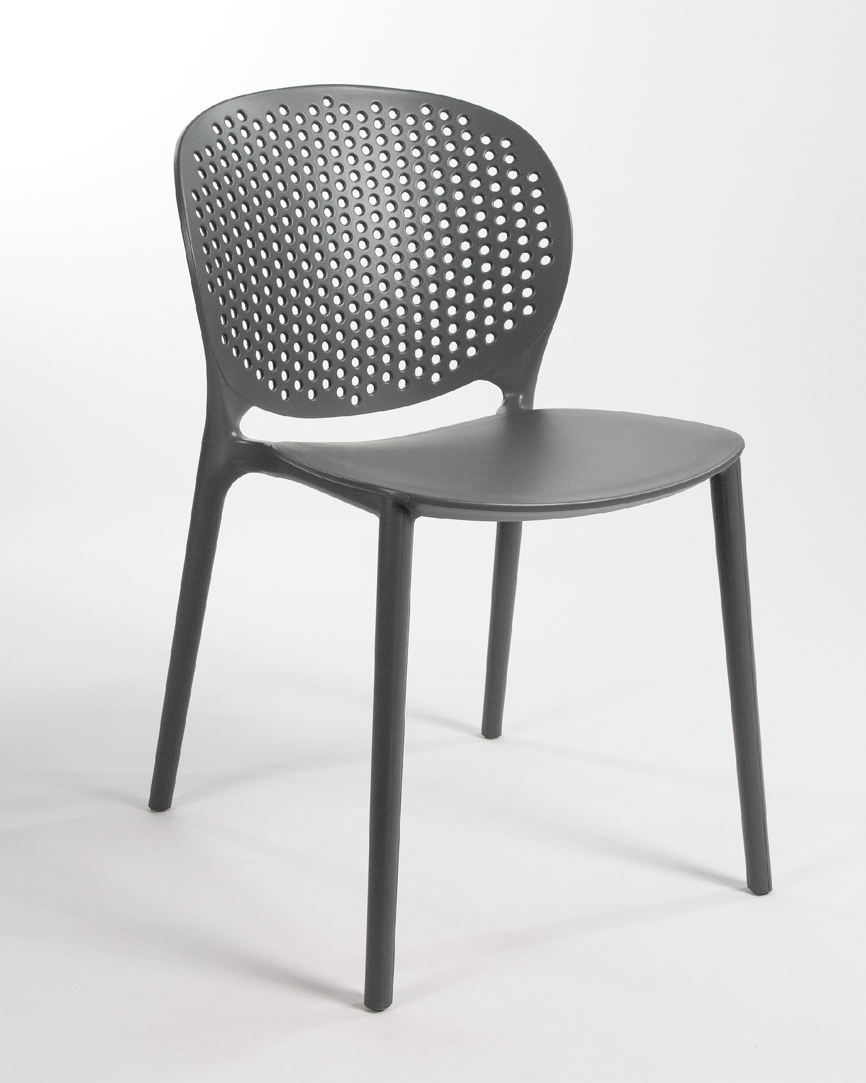 Chaise Bogotá en polypropylène couleur graphite