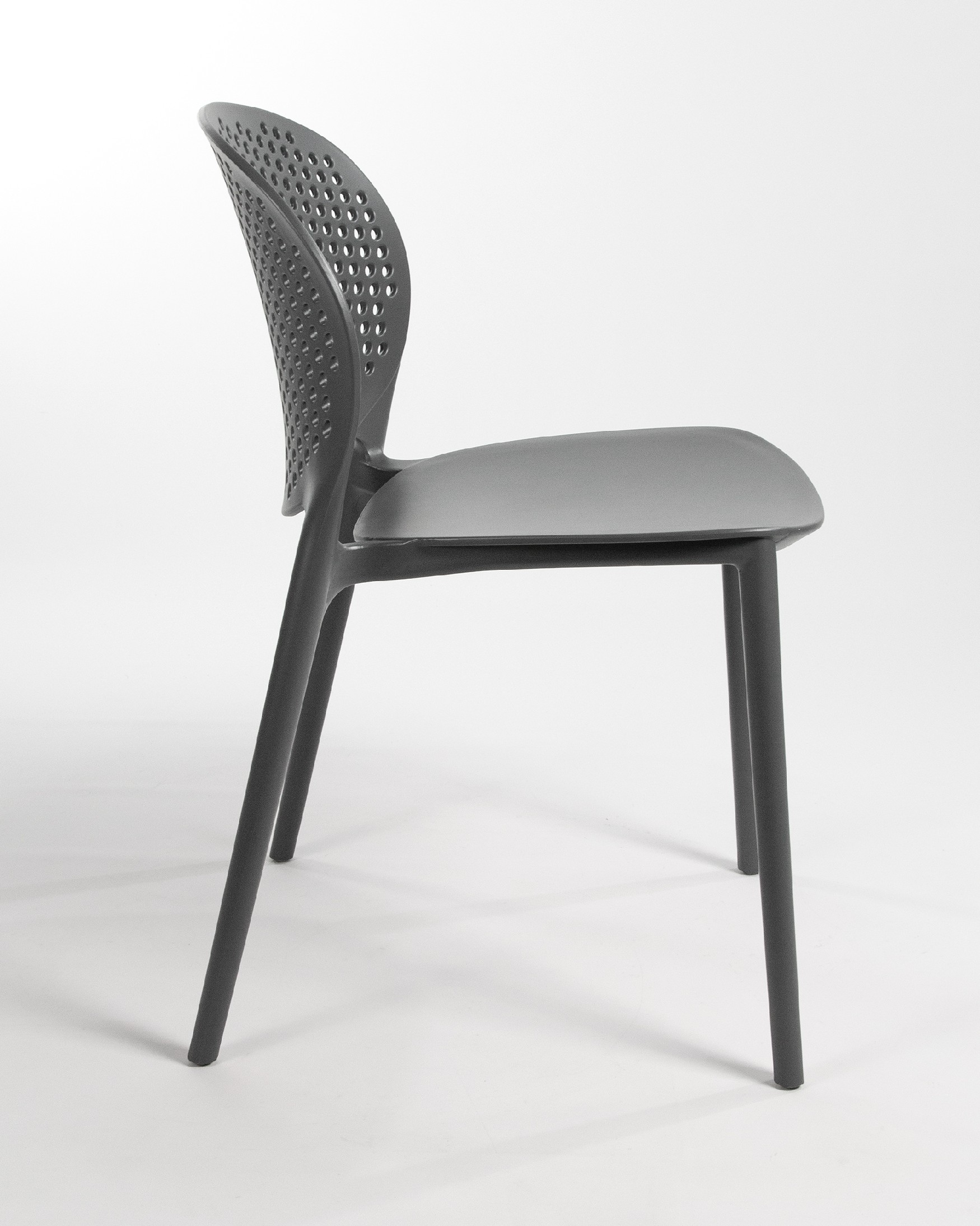 Chaise Bogotá en polypropylène couleur graphite