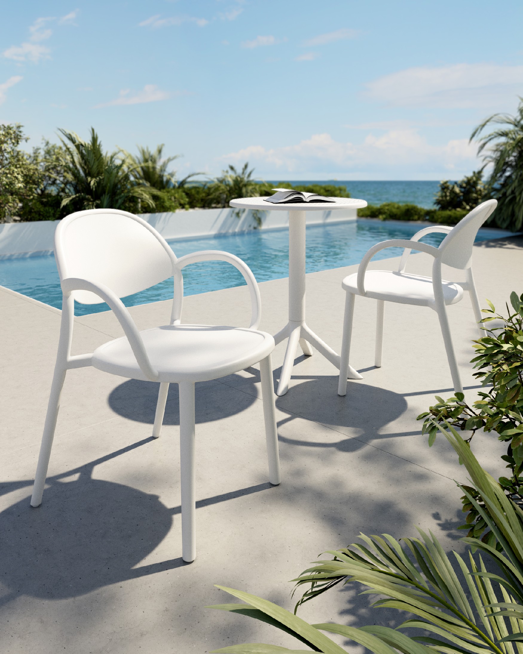 Chaise Bora en polypropylène blanc