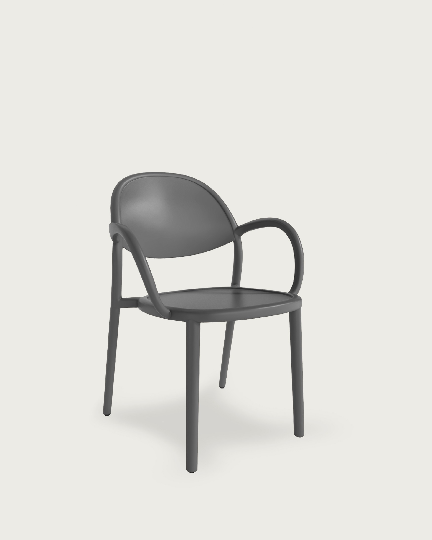 Chaise Bora en polypropylène graphite