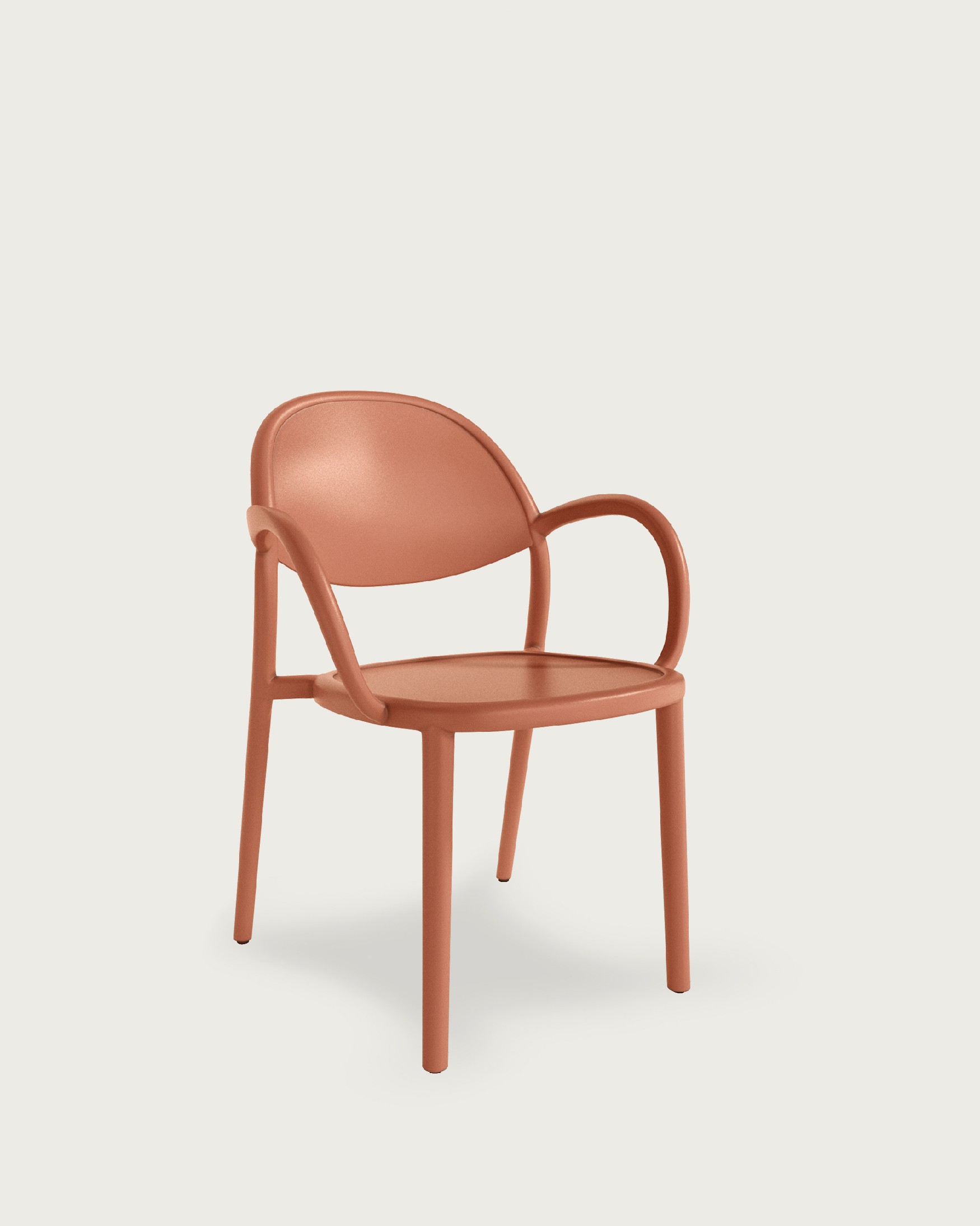 Bora chair in terracotta polypropylene