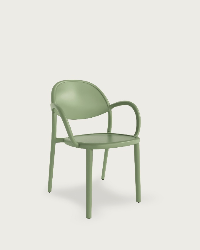 Chaise Bora en polypropylène vert craie