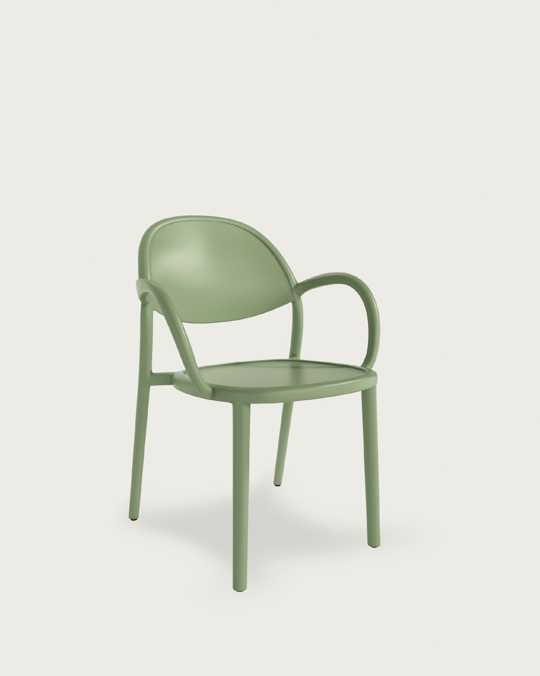 Bora chair in chalk green polypropylene