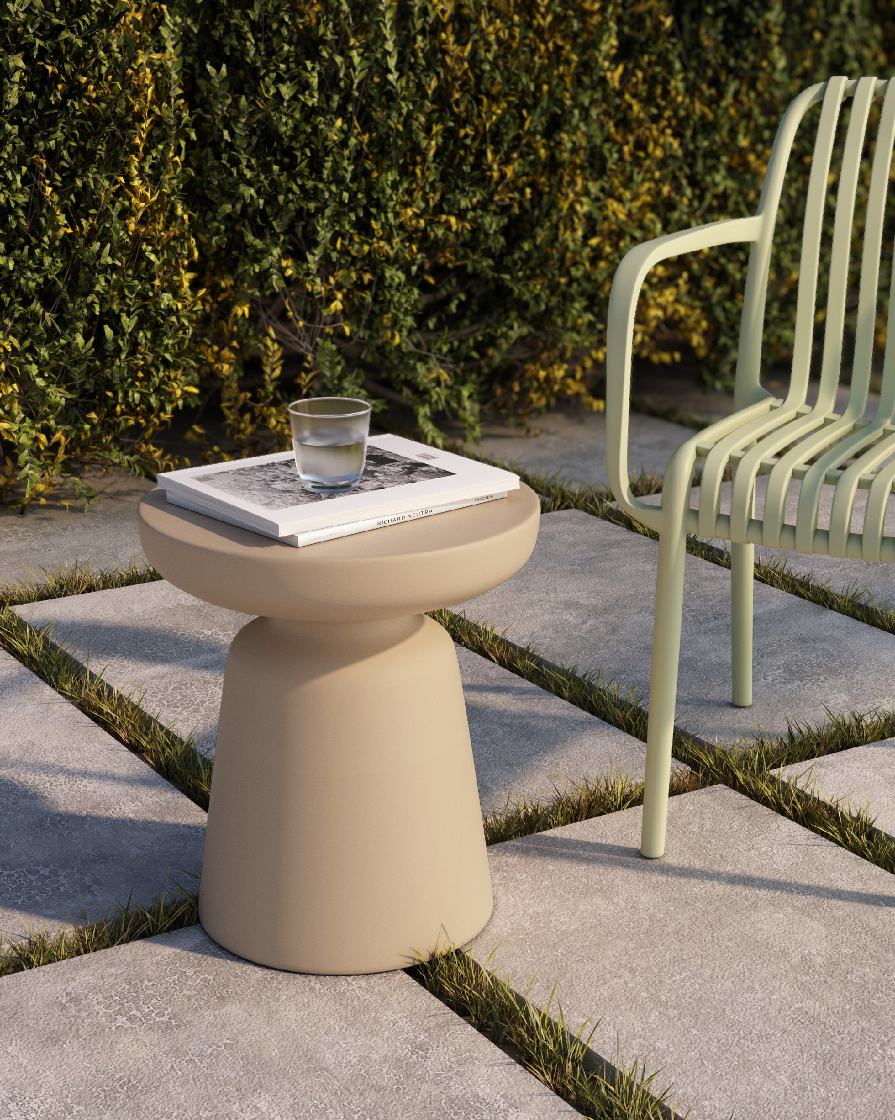 Borneo sand side table Ø 40 cm