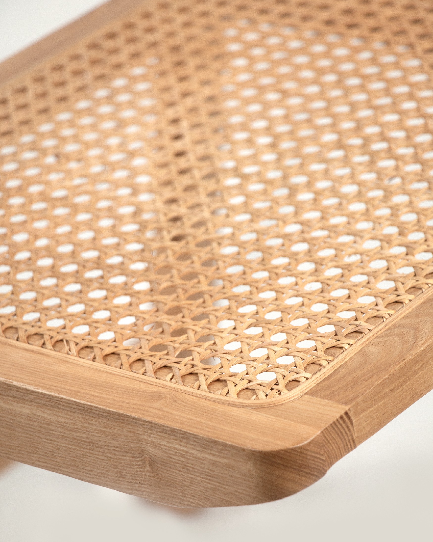 Folding chair Bruna made of rattan and natural ash