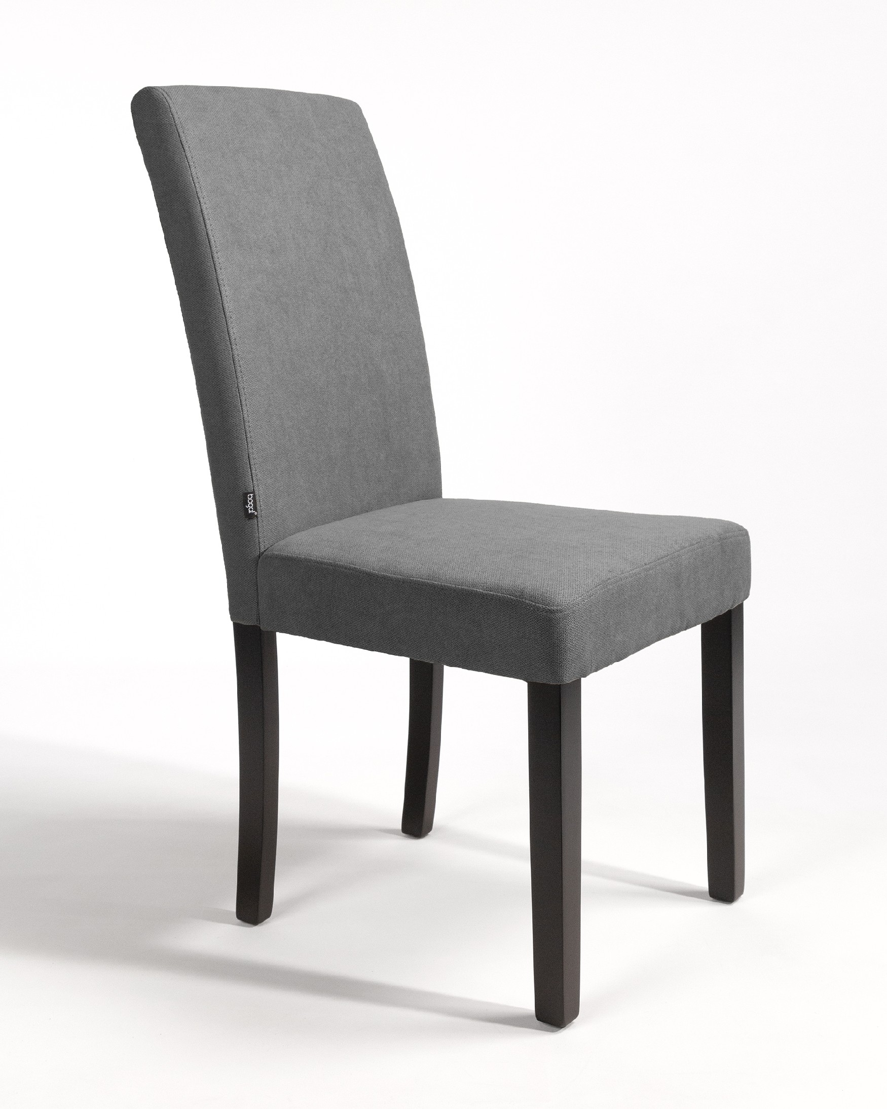 Silla Cairo con tapizado gris y patas negras