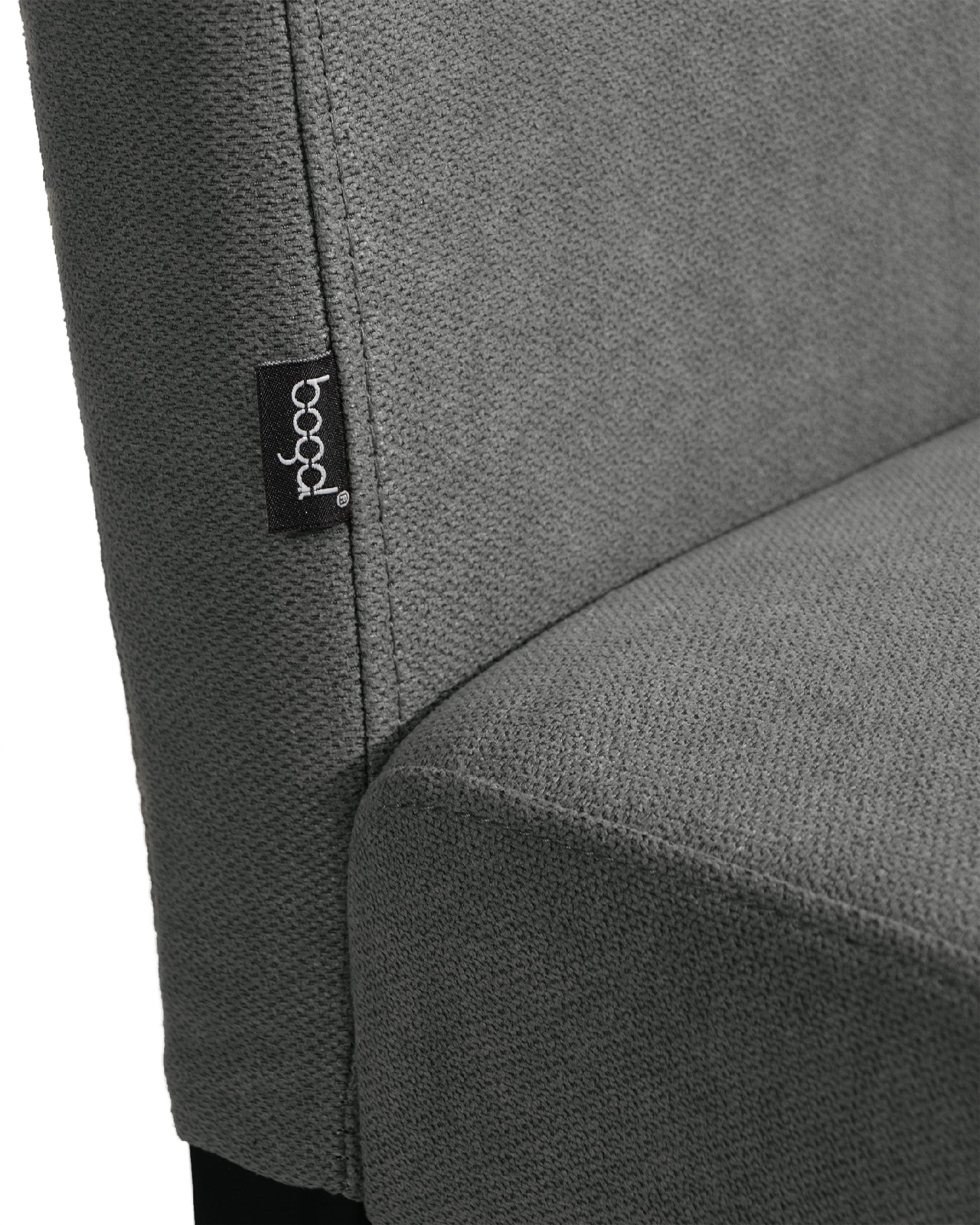 Silla Cairo con tapizado gris y patas negras