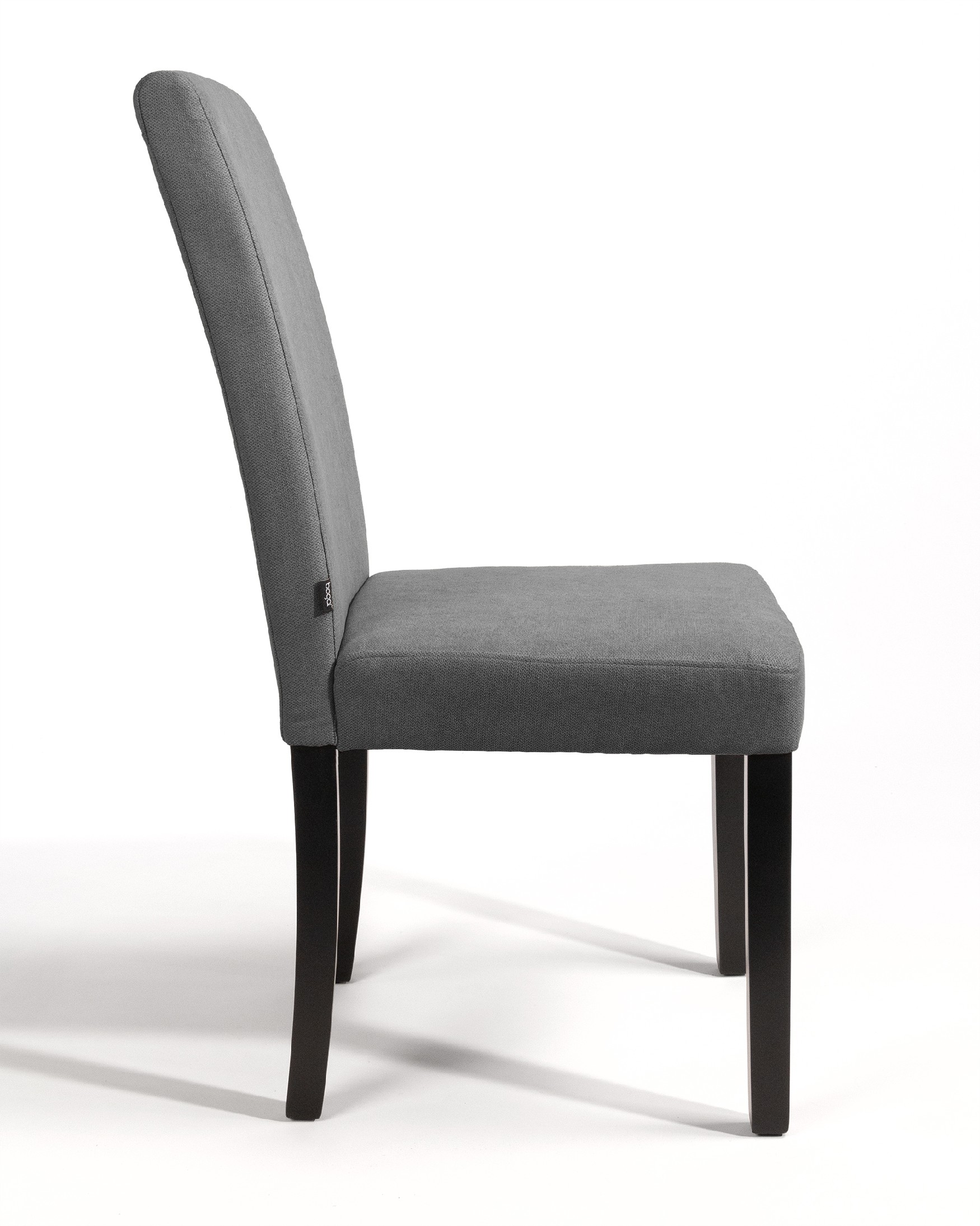 Silla Cairo con tapizado gris y patas negras