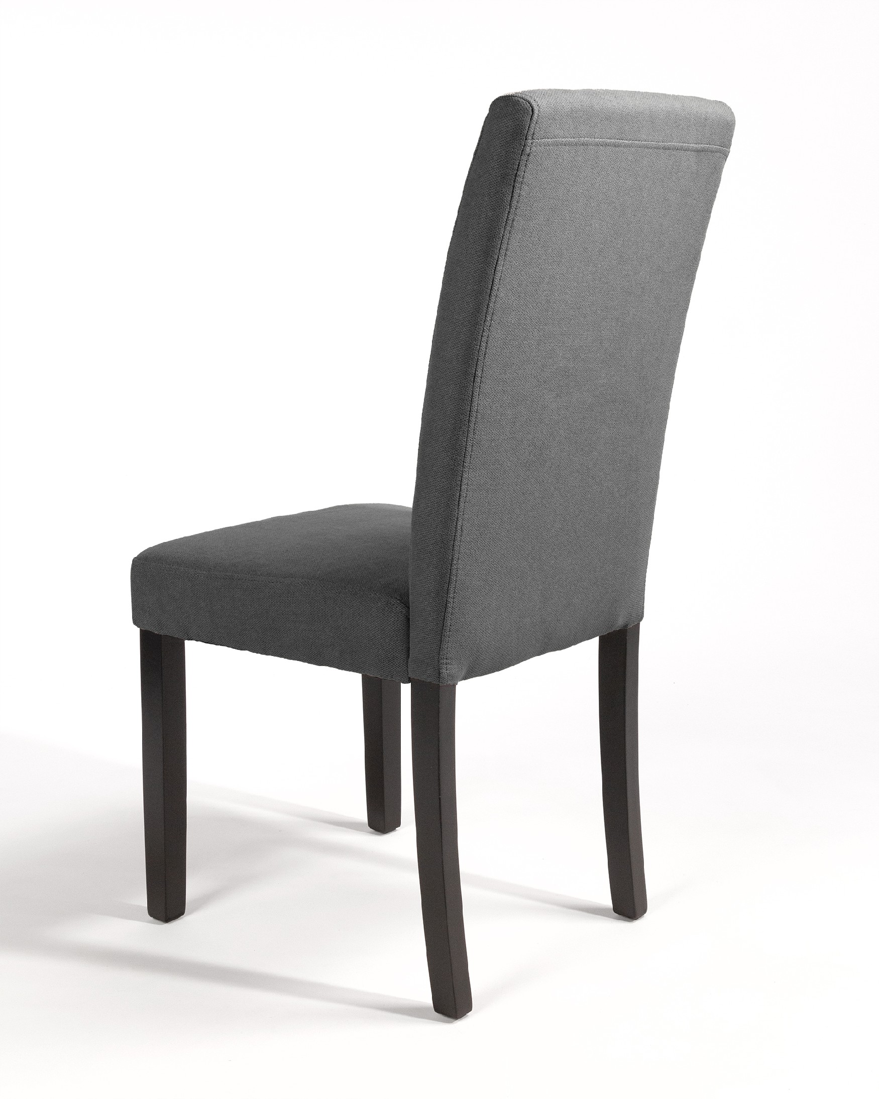Silla Cairo con tapizado gris y patas negras