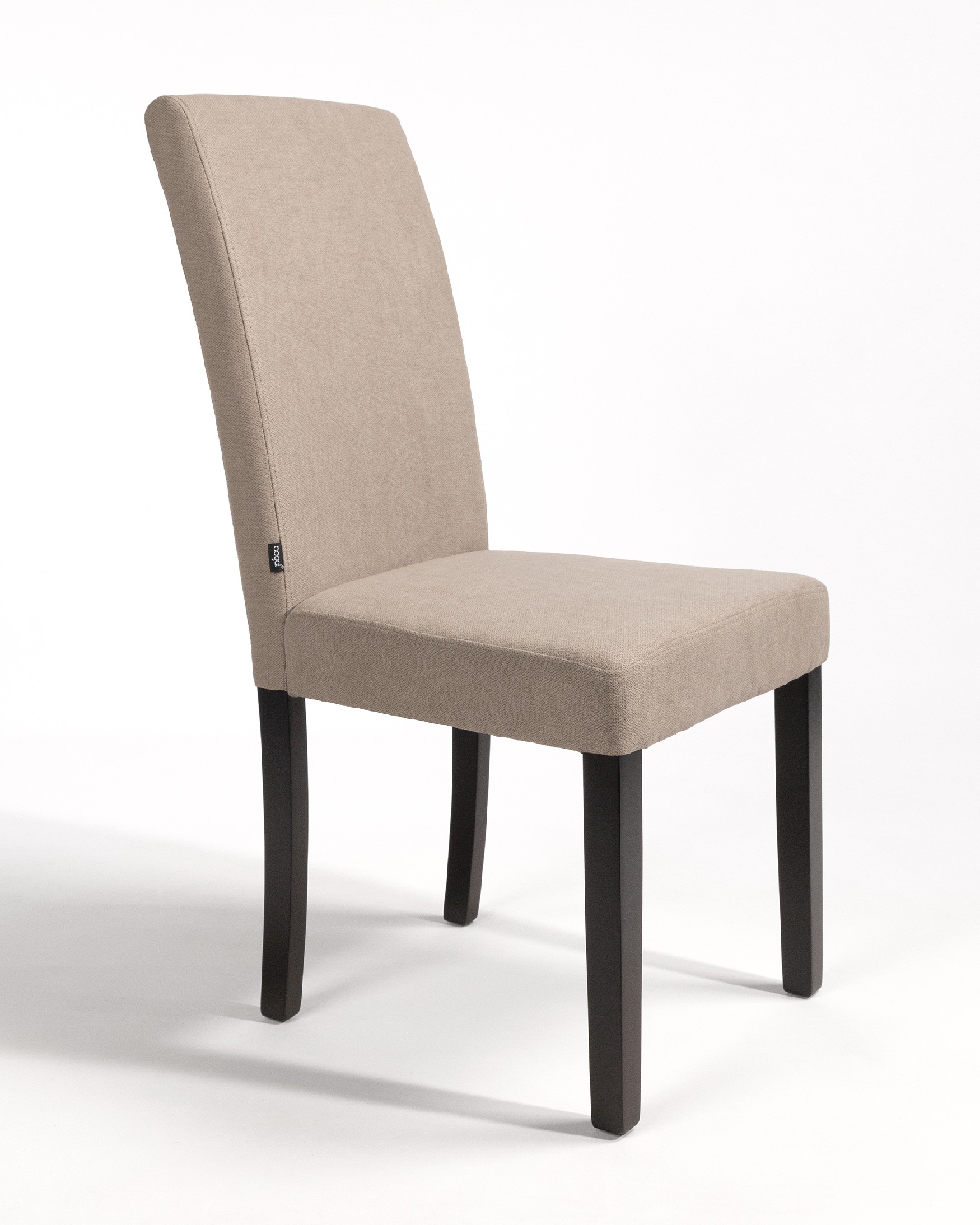 Cairo chair with brown upholstery and black legs