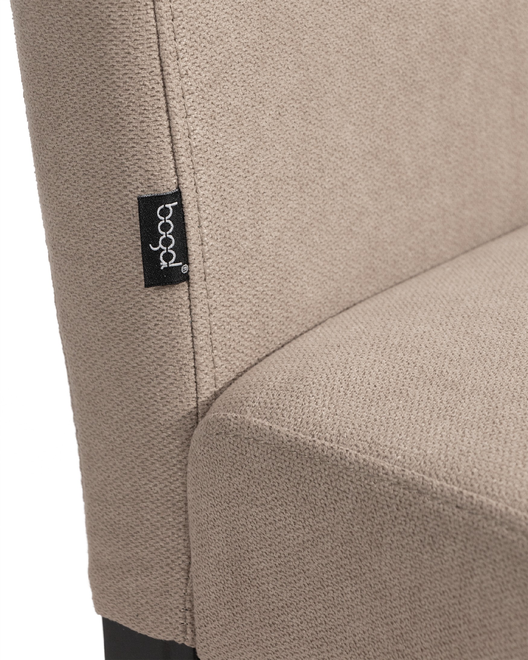 Cairo chair with brown upholstery and black legs