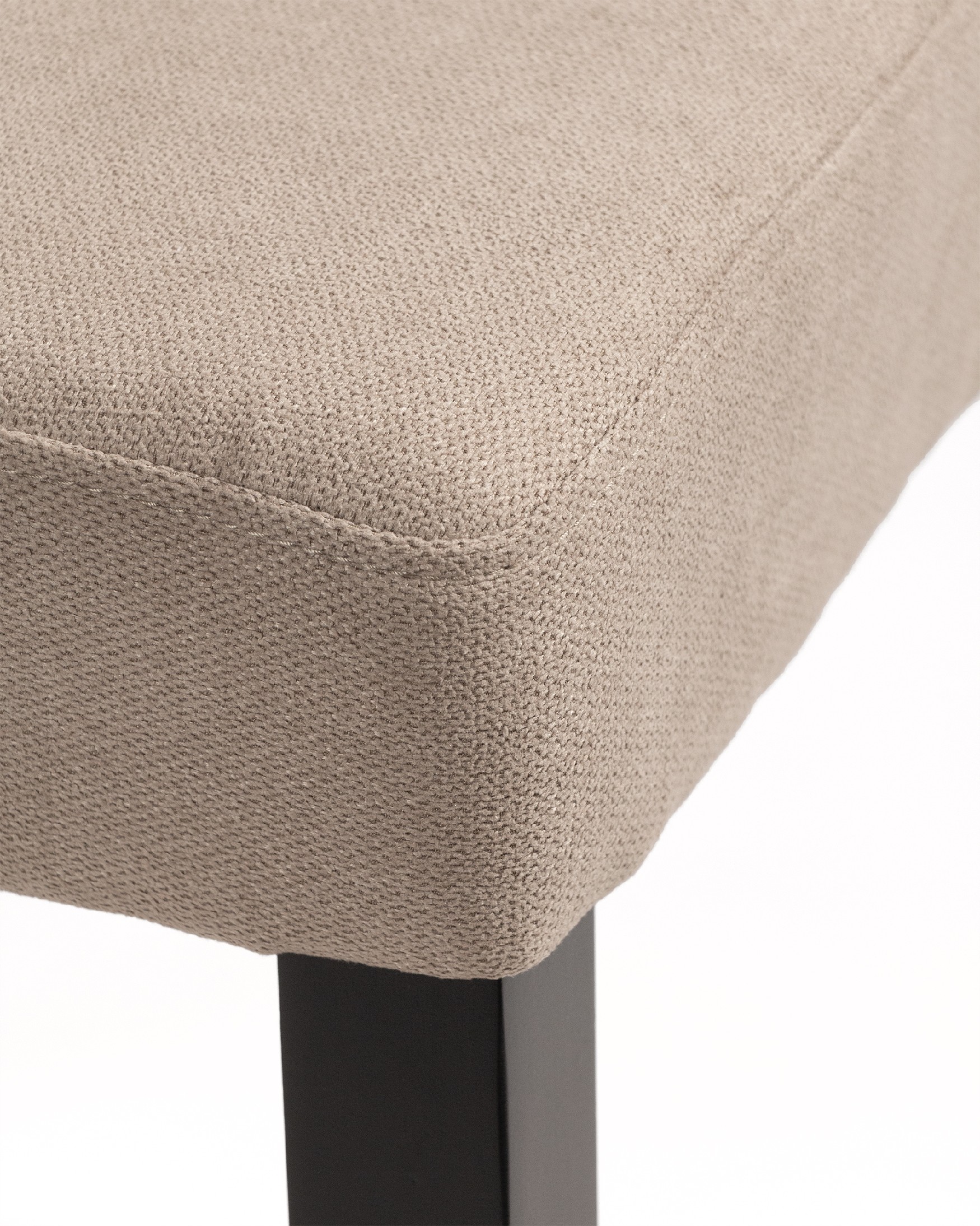 Cairo chair with brown upholstery and black legs