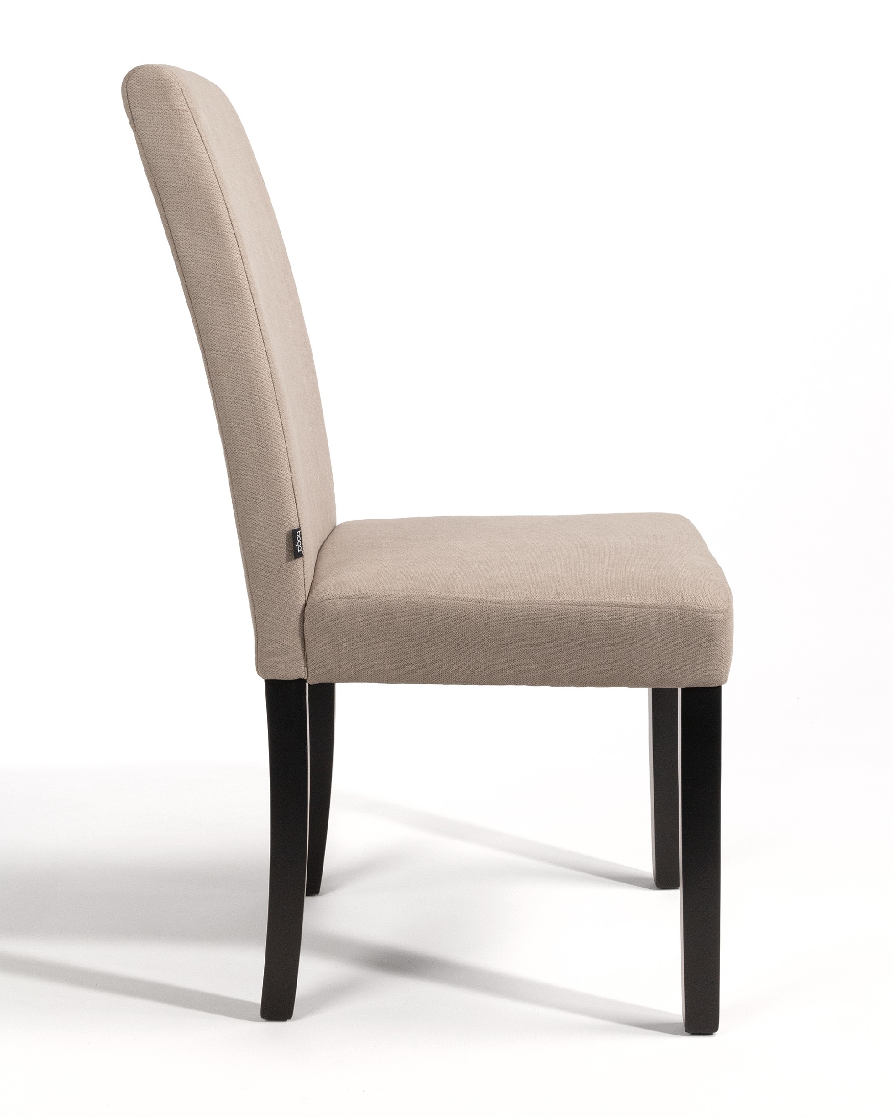 Cairo chair with brown upholstery and black legs