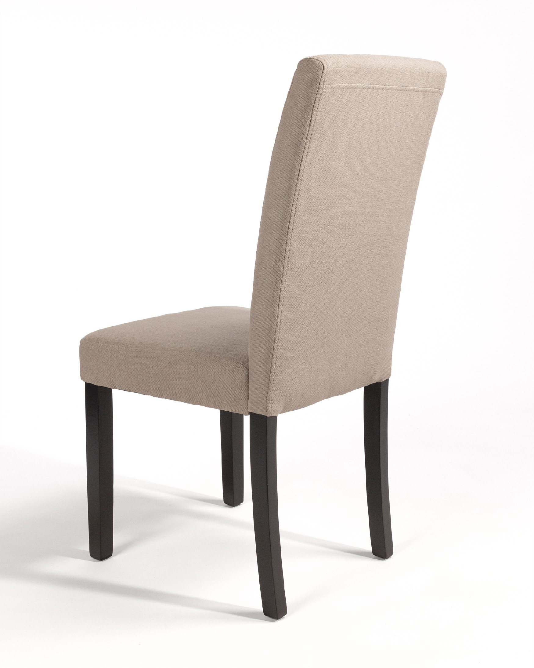 Cairo chair with brown upholstery and black legs