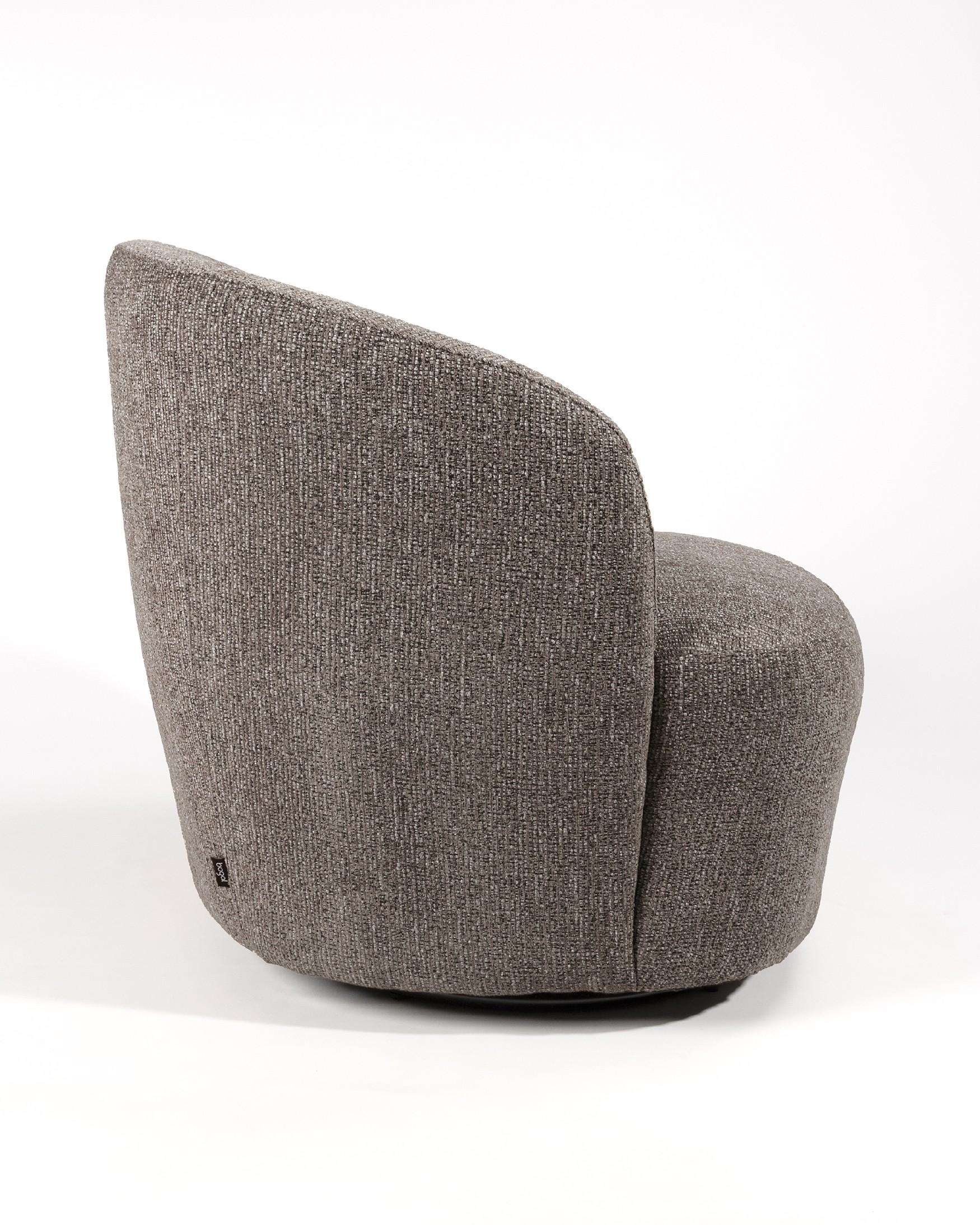 Camelia armchair with anthracite upholstery, 360° swivel