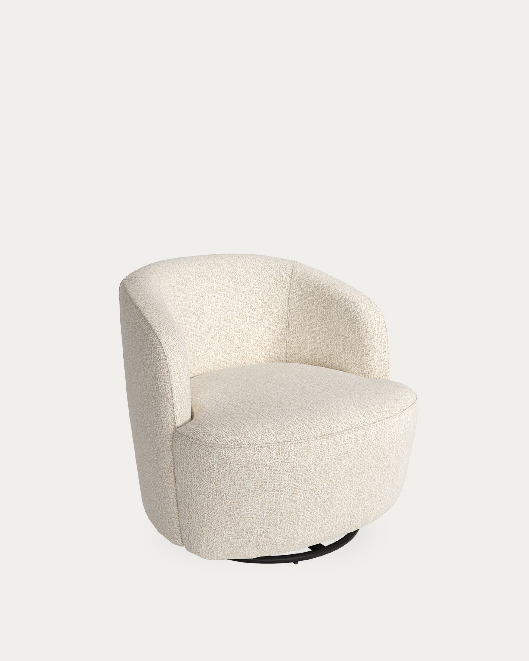 Camelia armchair with mother-of-pearl upholstery, 360° swivel