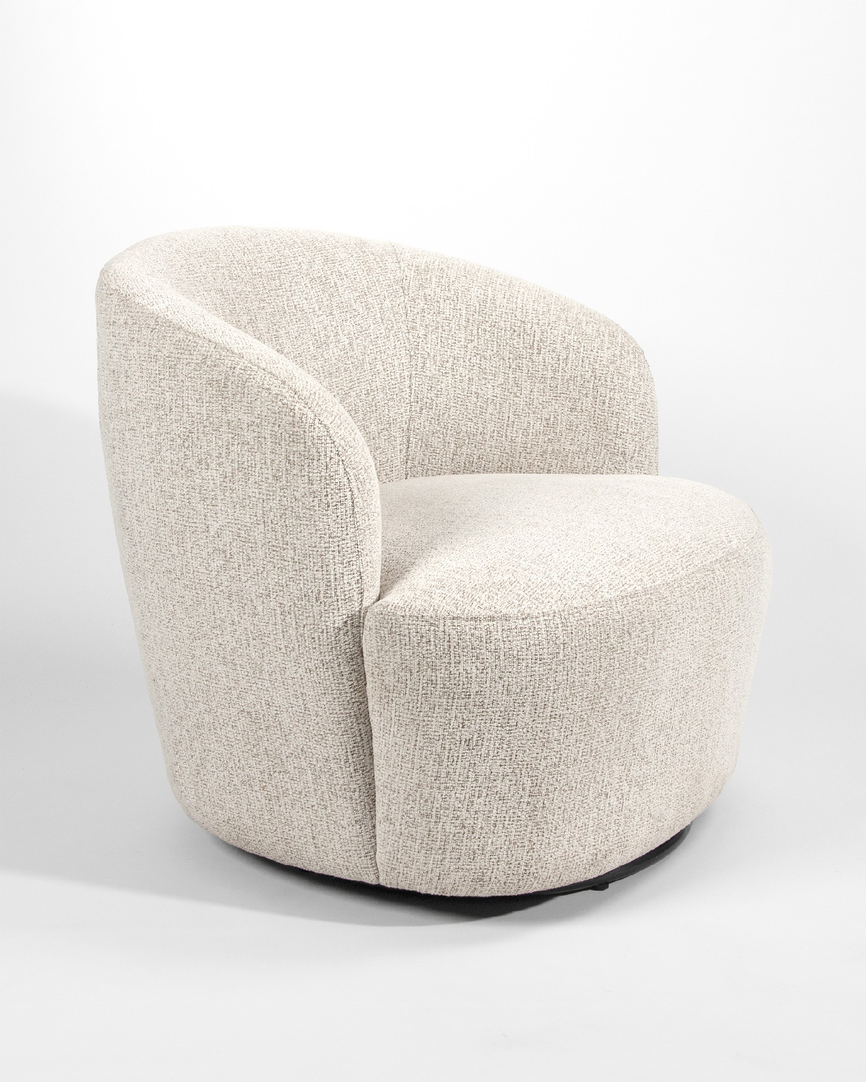 Camelia armchair with mother-of-pearl upholstery, 360° swivel