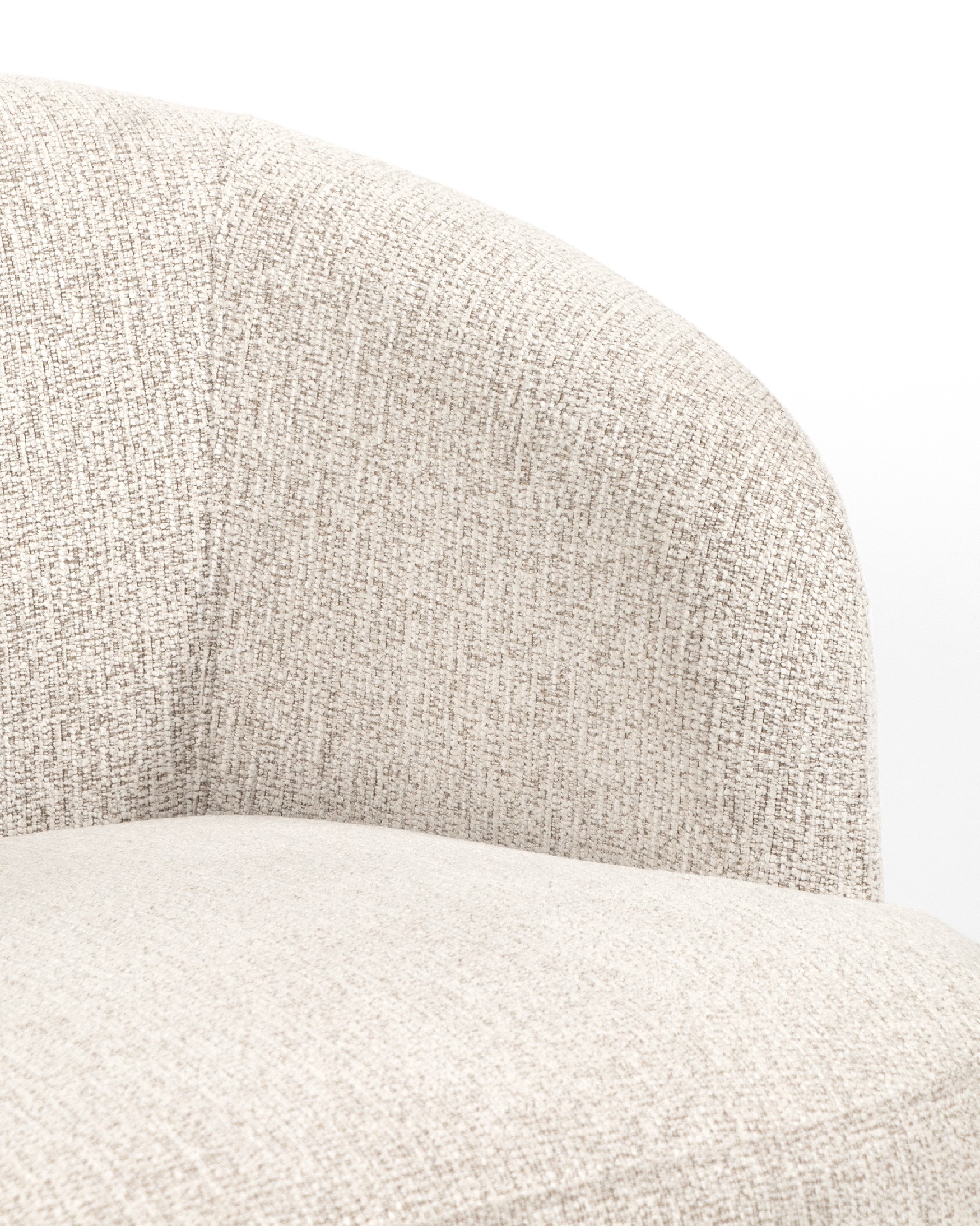 Camelia armchair with mother-of-pearl upholstery, 360° swivel