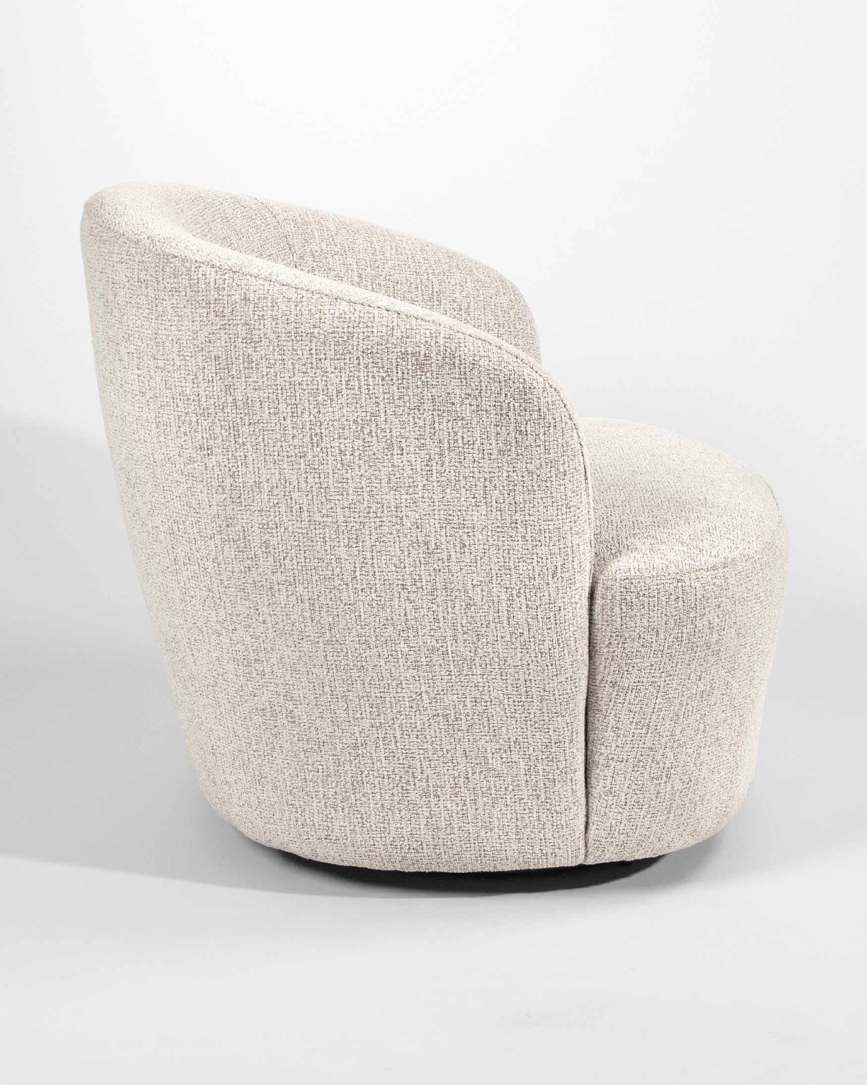 Camelia armchair with mother-of-pearl upholstery, 360° swivel