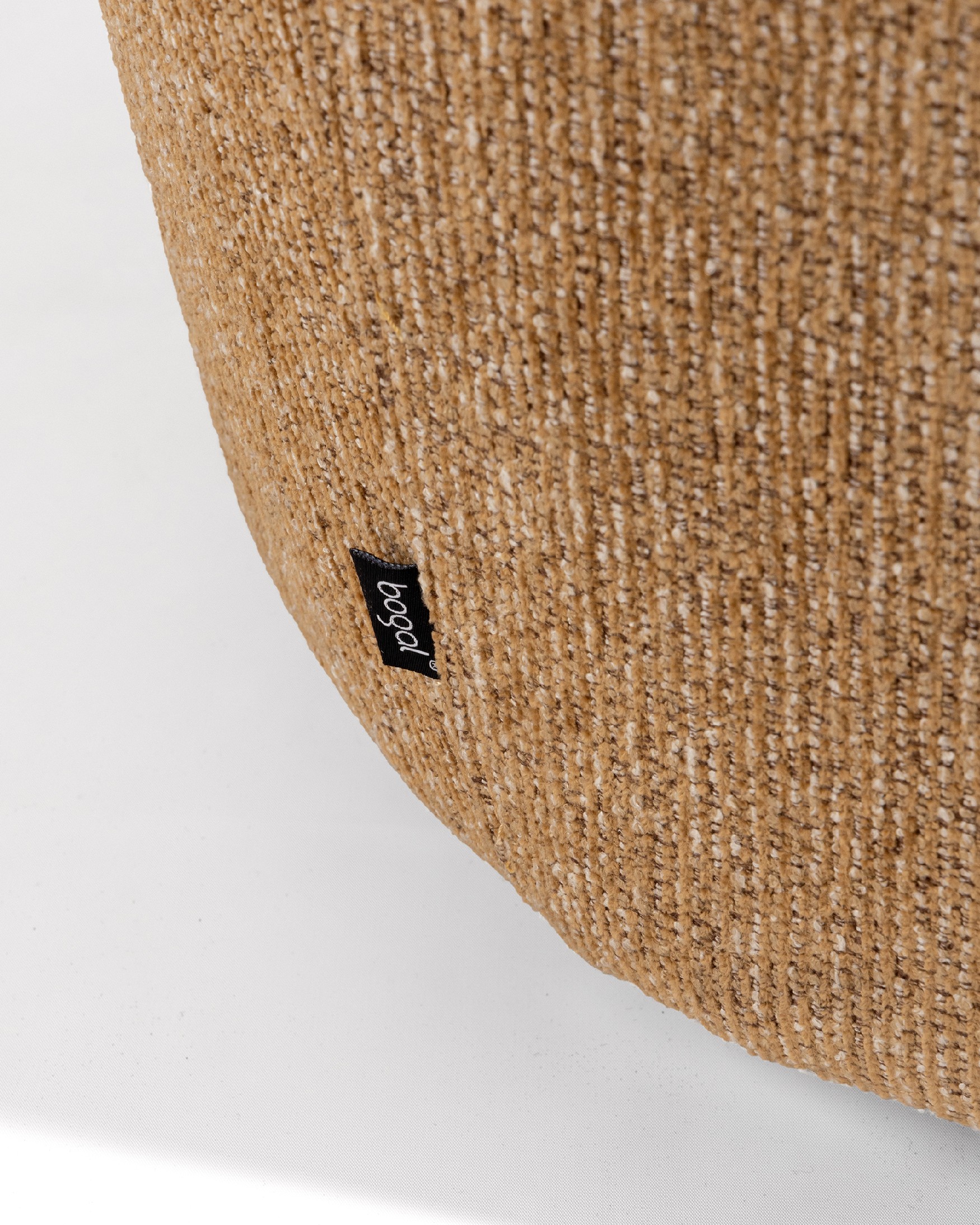 Camelia armchair with ochre upholstery, 360° swivel