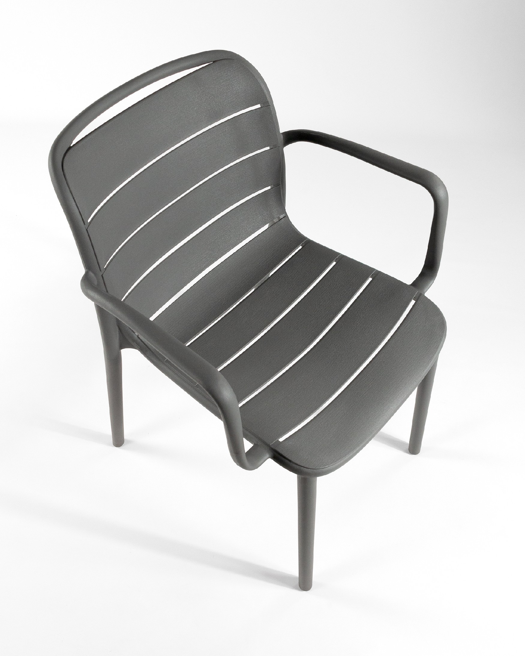 Chaise Cancún en polypropylène graphite