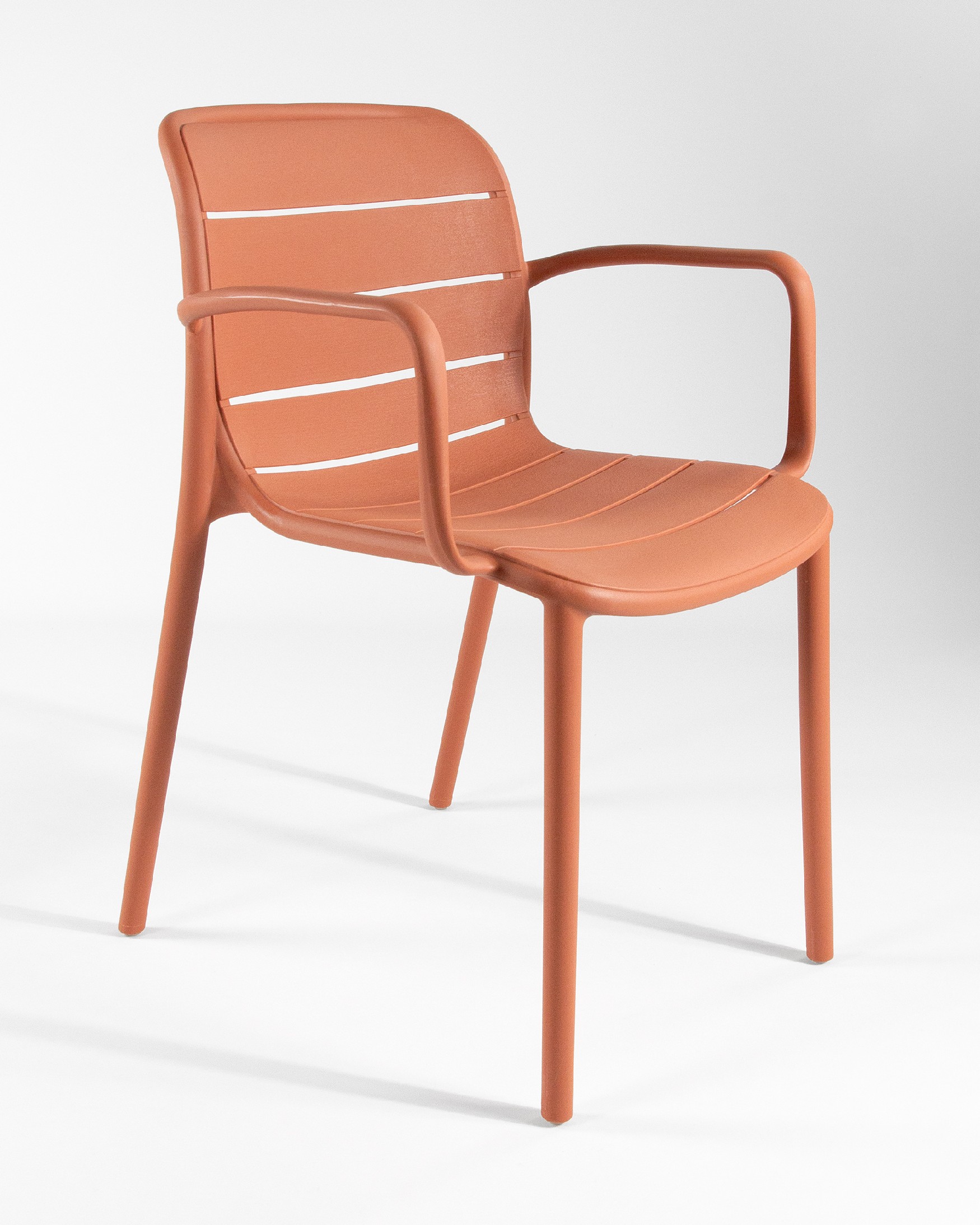 Cancun chair in terracotta polypropylene