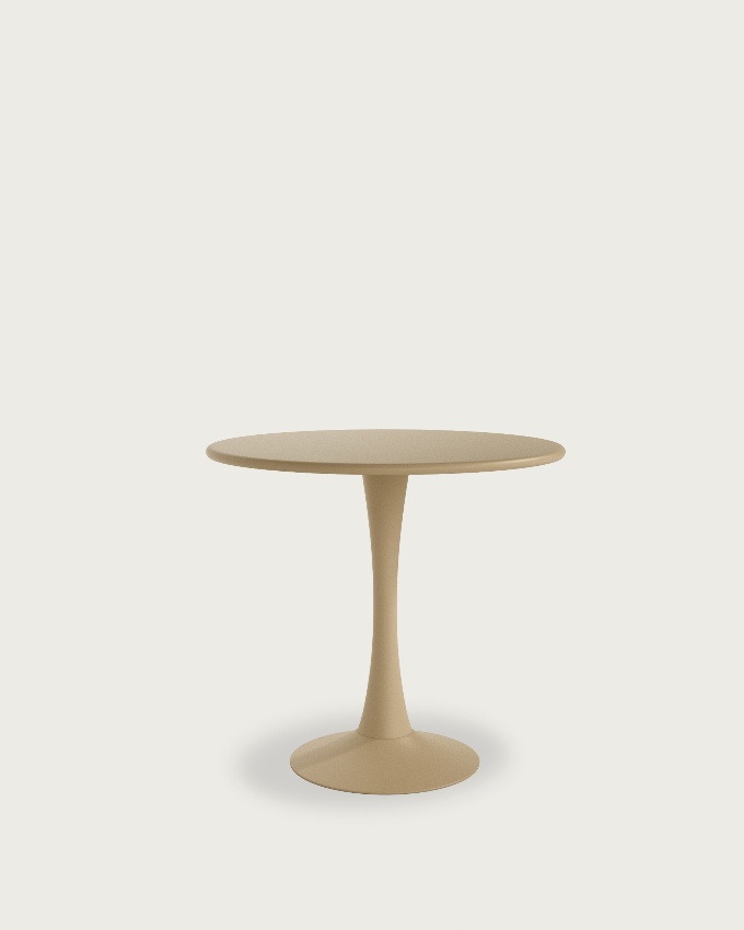Capri round outdoor metal table sand Ø 80 cm