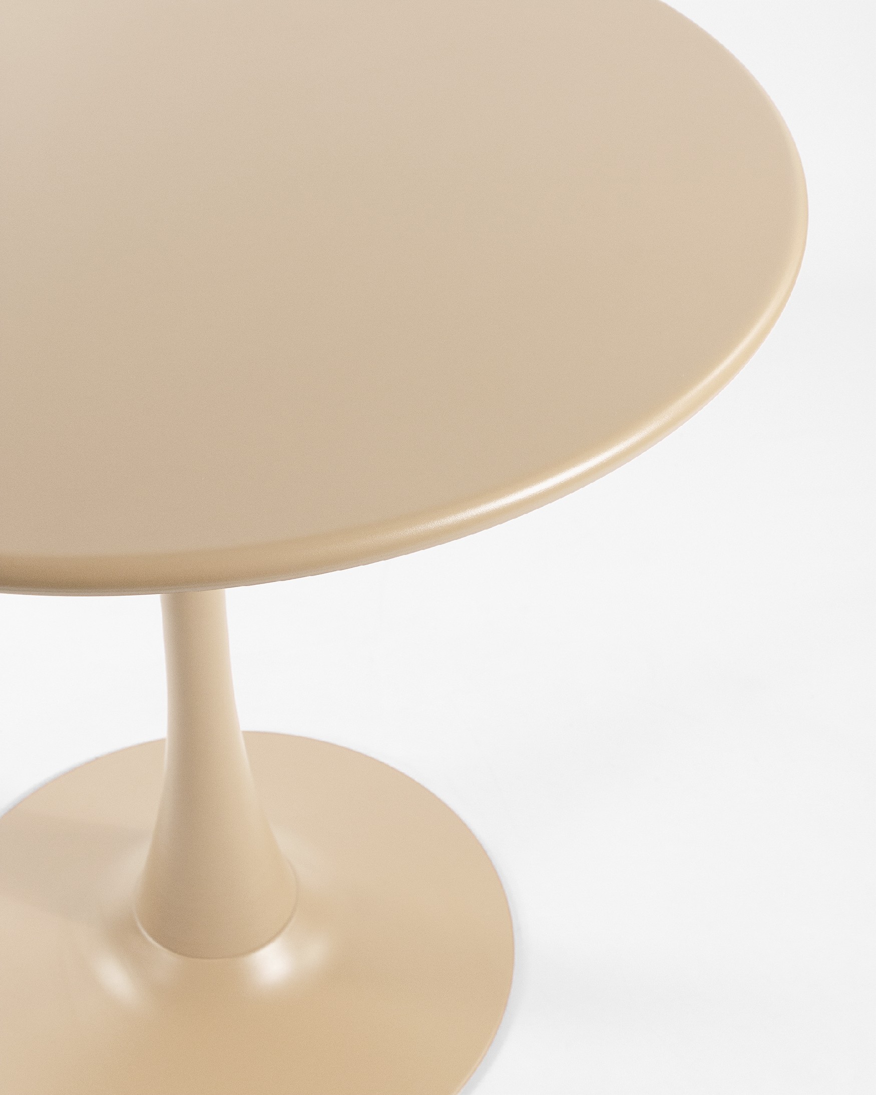 Table ronde métallique de jardin Capri sable Ø 80 cm
