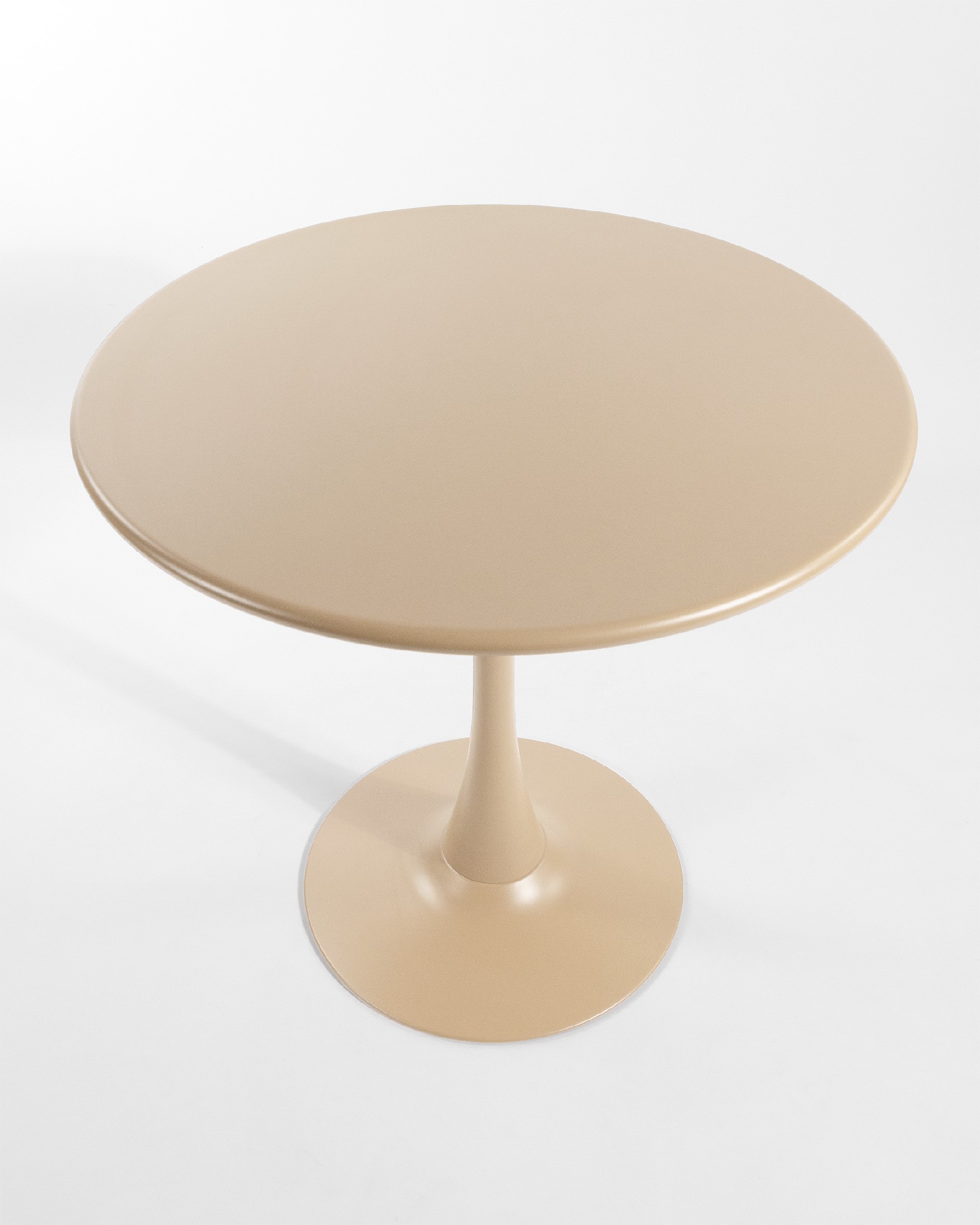 Table ronde métallique de jardin Capri sable Ø 80 cm