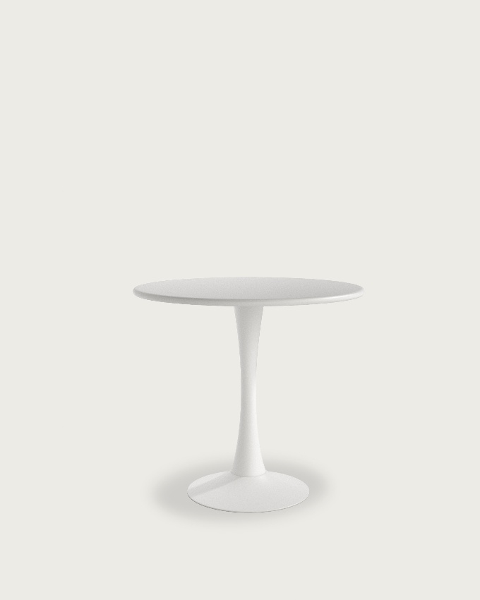 White round metal outdoor Capri table Ø 80 cm