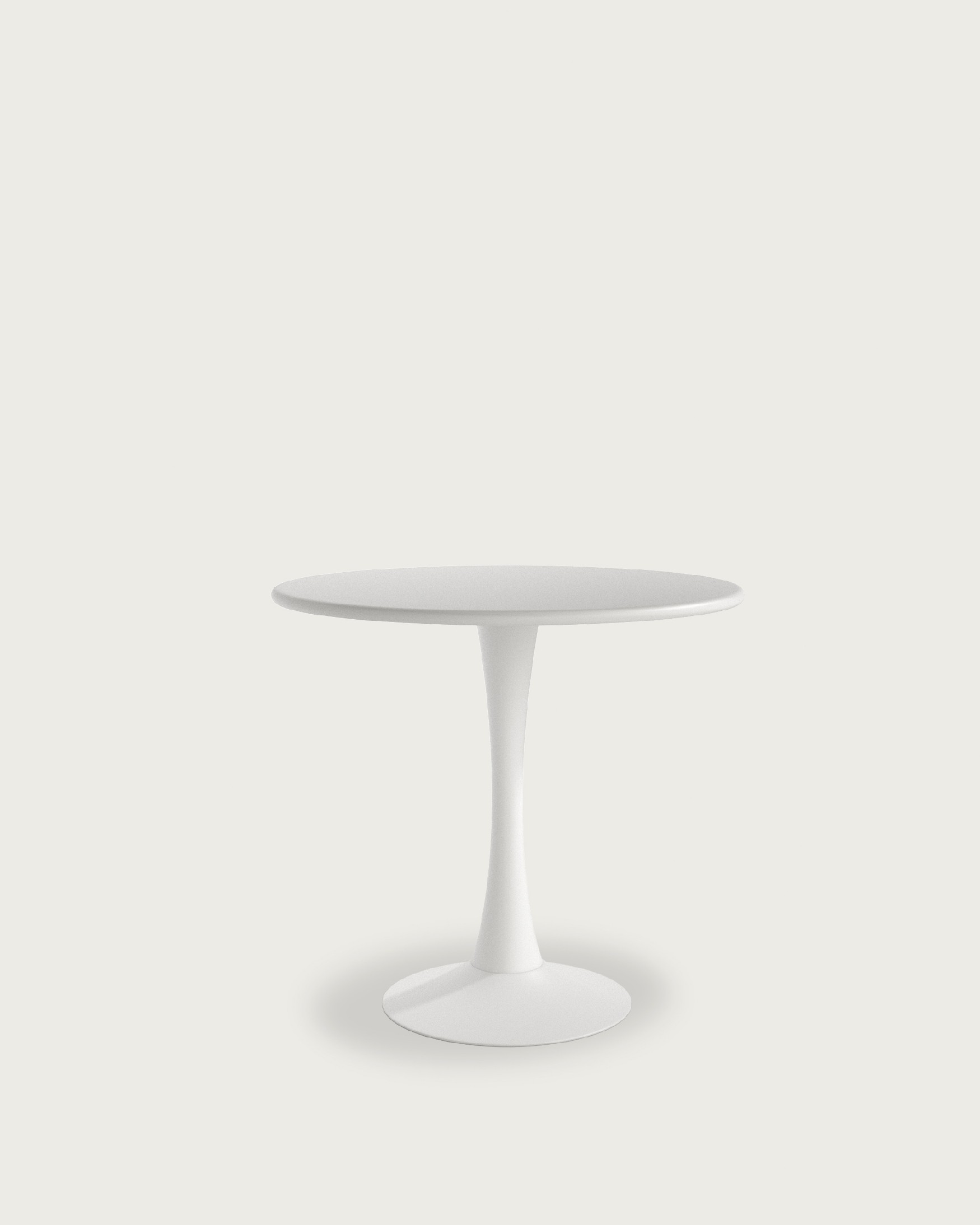 Mesa Capri de exterior redonda metálica blanca  Ø 80 cm