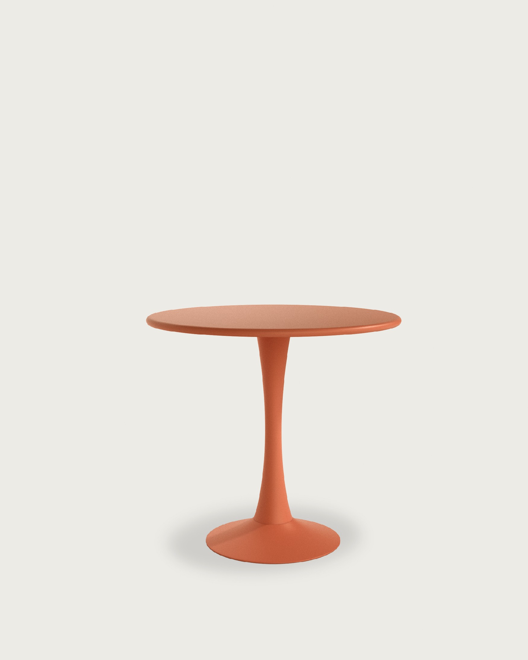 Capri round outdoor metal table terracotta Ø 80 cm